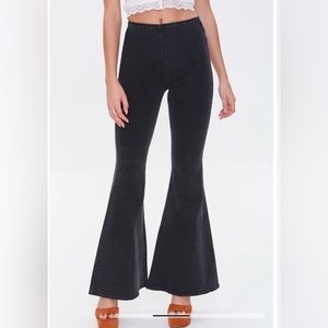 Black Denim Bell Bottoms, Elastic Waste band, Super Comfy!